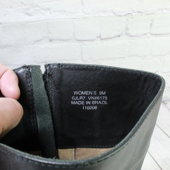 LL Bean Black Leather Side Zipper Knee High Riding Boots Size 9 Medium - Picture 8 of 9